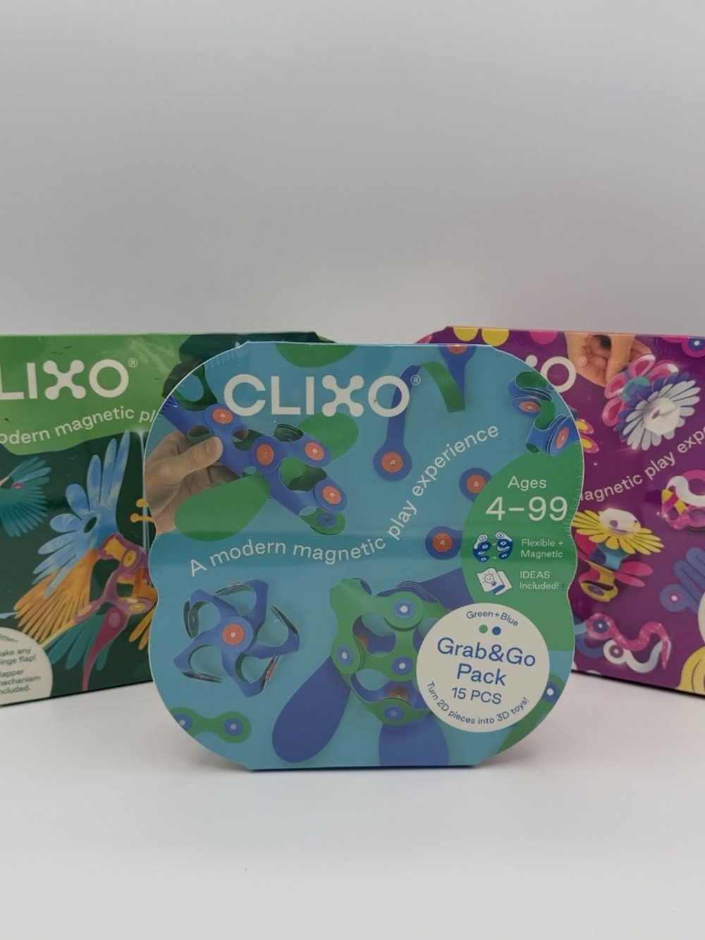 Clixo Magnetic Building Toys Bundle Grab & Go Jungle Birds Glam NEW Sealed STEM